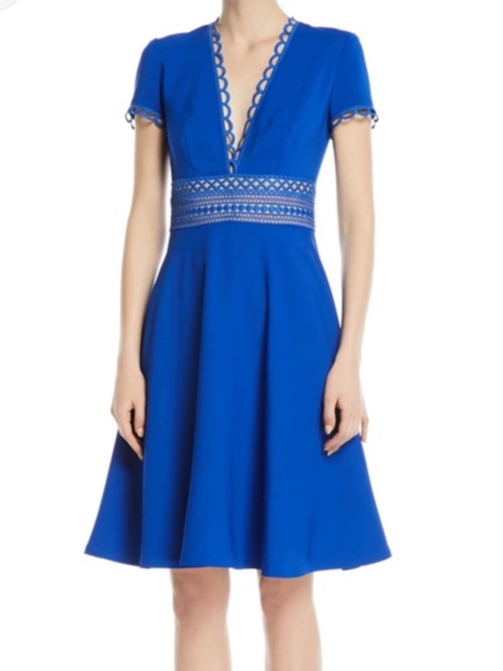 NK32 NAEEM KHAN Short-Sleeve Cocktail Dress